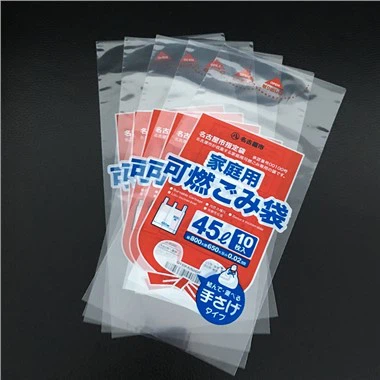 Bolsas de celofán planas y transparentes